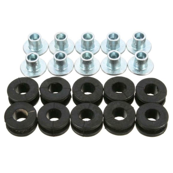 10X M6 Motorcykel Grommets Bolt Rubber Kit til Honda til Yamaha til Suzuki til K