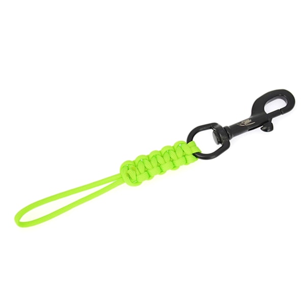 Antikorrosion Sikkerhedsline Snap Krog med Flettet Reb Lanyard Marine Grade Stål Green