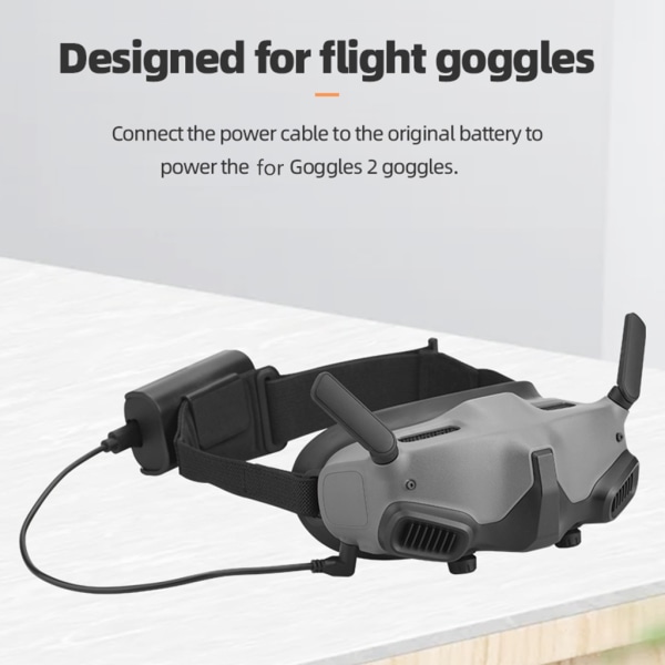 Power Bärbar batterianslutning Lättviktskabel med ryggklämma för Avata Goggles 2 batteri null - 2