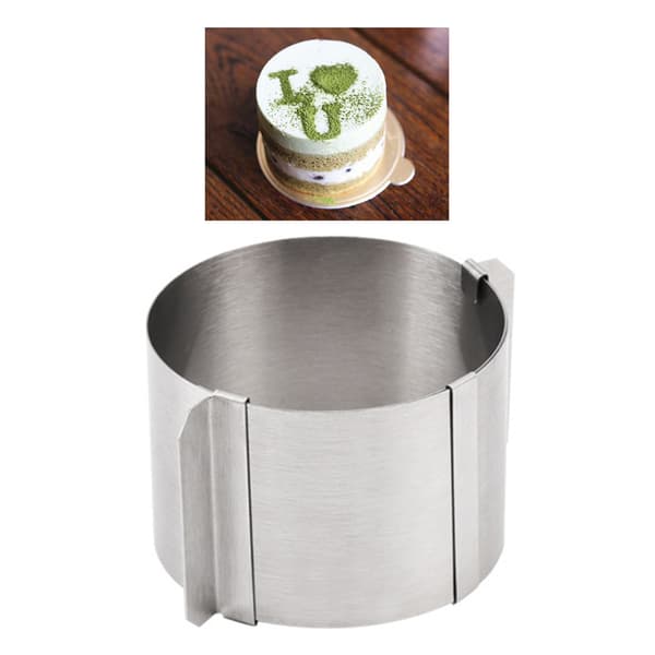 Rustfrit stål, rund formet mousse justerbar ring, rund formet kage ring