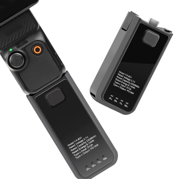 Bärbart laddningsgrepp för Pocket 3-kameror Batteristöd Säkerhetsskydd