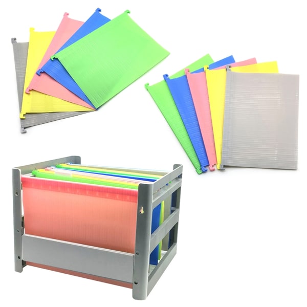 10 stk. arkivskab hængemapper med faner, dokumentpose filopbevaringspose til Office-arkivdokumentorganisation Green