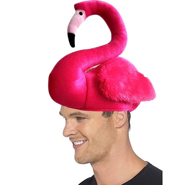 Flamingo Hat Blød Plys Justerbar Elastisk Pasform Til Fester Cosplay