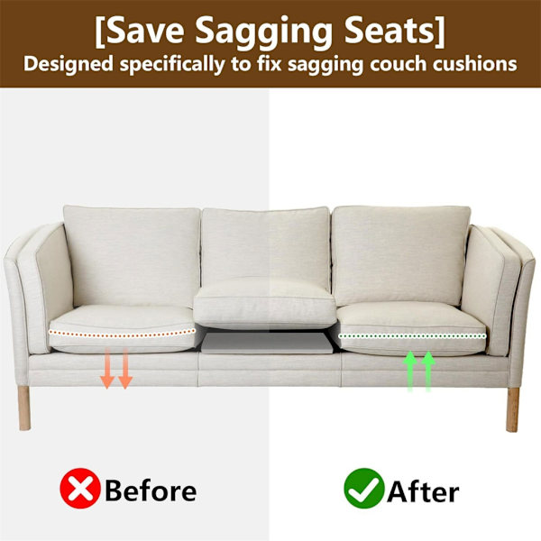 Solid Skum Sofapute Forsterkningsinnlegg Ergonomisk Buet Design
