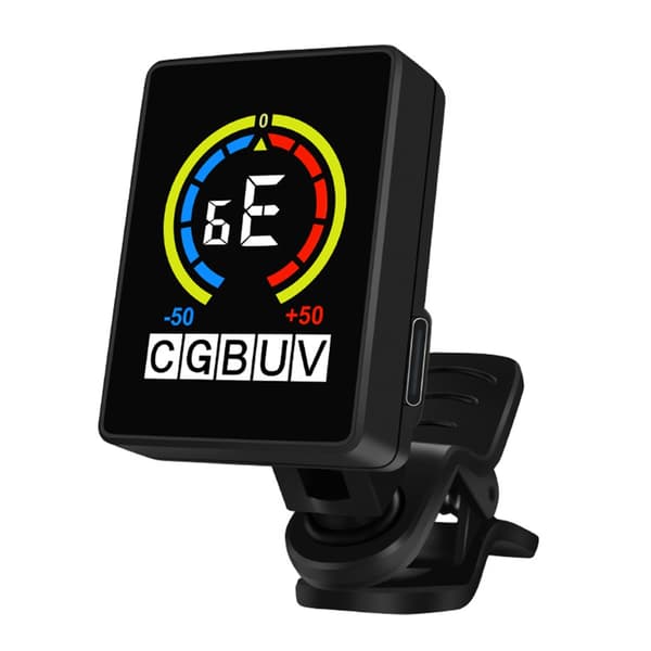 Stämapparat Gitarr Clip On, Digital Gitarrstämmare med LCD-Display för Gitarr, Bas