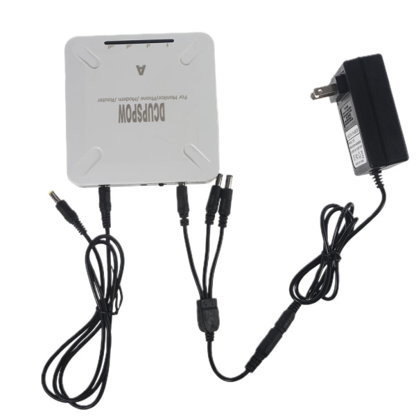 4-portar USB 5V 2A+12V 2A 13200mah Mini UPS avbrottsfritt power för DVR, CCTV-kamera, routermobil och mer