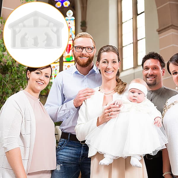 Silikoneforme med religiøst tema, chokoladefondant silikoneforme til bagning