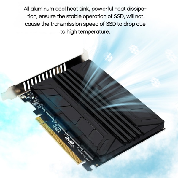 Kylardyna för NVME M2 PCIEX16 Array Expansion Adapter Board Aluminium kylfläns