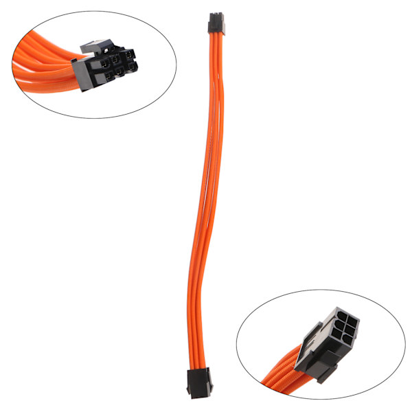 Premium Nylon Sleeved PSU-kablar ATX 24PIN Power Extension GPU / CPU 8PIN 6PIN med kabelkammar 11,8''/30cm