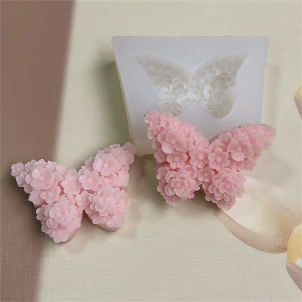 Fleksible silikonebageforme sommerfugl blomsterforme silikone mousseforme