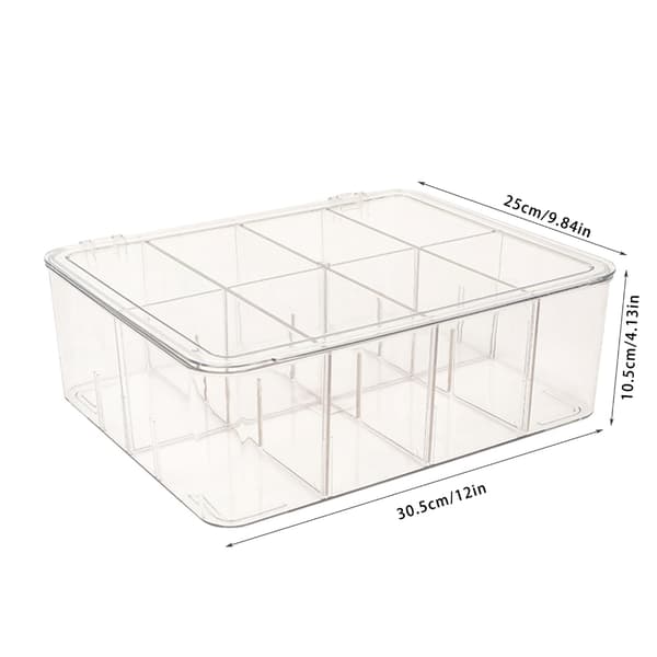 Klar Akryl Te-pose Dispenser med Flere Rum Snacks Organizer