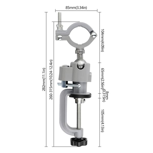 Elektrisk drillstativholder Multifunksjonell brakett for arbeidsklemming