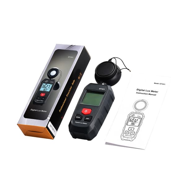 Illuminometer til lysmåling med LCD-display og temperaturaflæsning