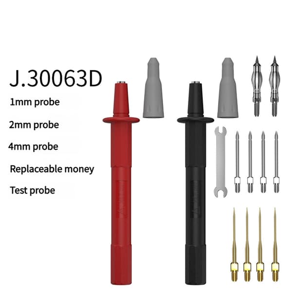 Alternative End Multimeter Testledninger med 4mm 2mm 1mm Prober til Elektronik