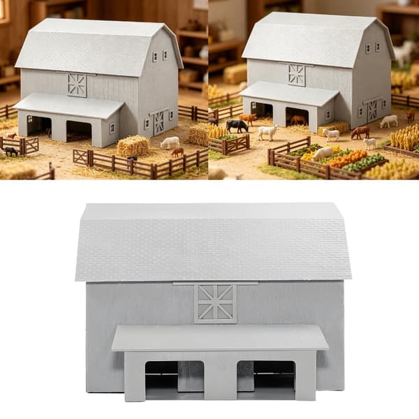 Bondgårdsmodell för 1:87 display och lantlig modellpresentation
