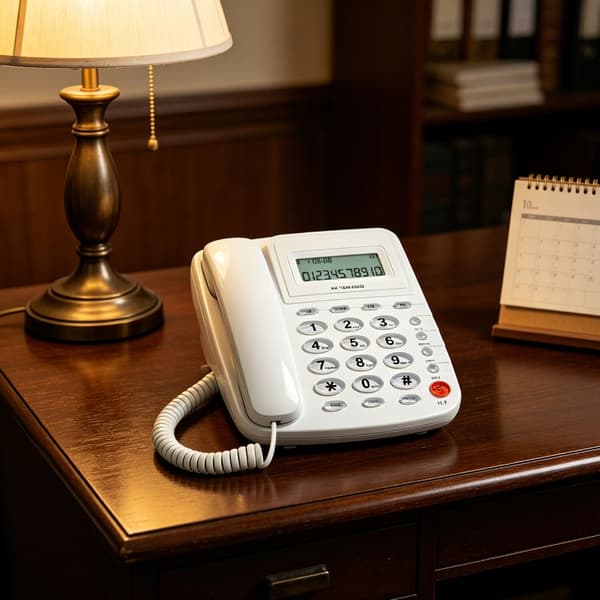 Fasttelefon Bordtelefon Eldre Anroper Store Knapper Integrert