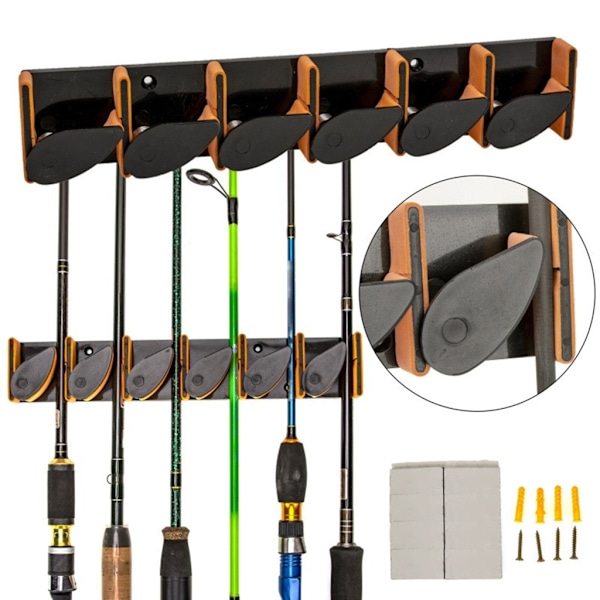 Fiske stang rack til garage stang rack til 6 stang, fiske stang holder