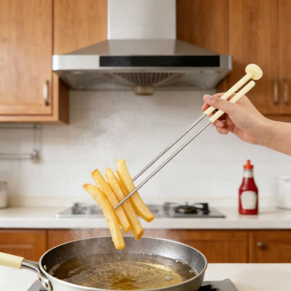 Stekte spisepinner termometre spisepinner rustfritt stål frityrsteking 0-300℃