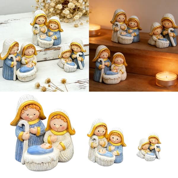 Julekrybbefigurer, bordpynt, religiøs julepynt