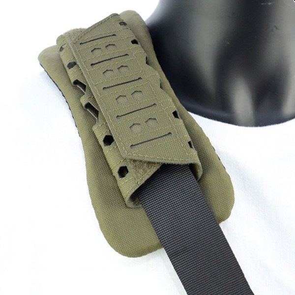 Slings Plate Carrier Axelrem Kuddning Pad Laserskurna Jaktvästdelar Black