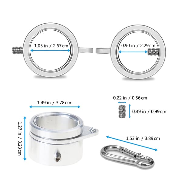 Flagstang Hardware 2 Aluminium Ringe Rustfri Stål Karabinhage Glat