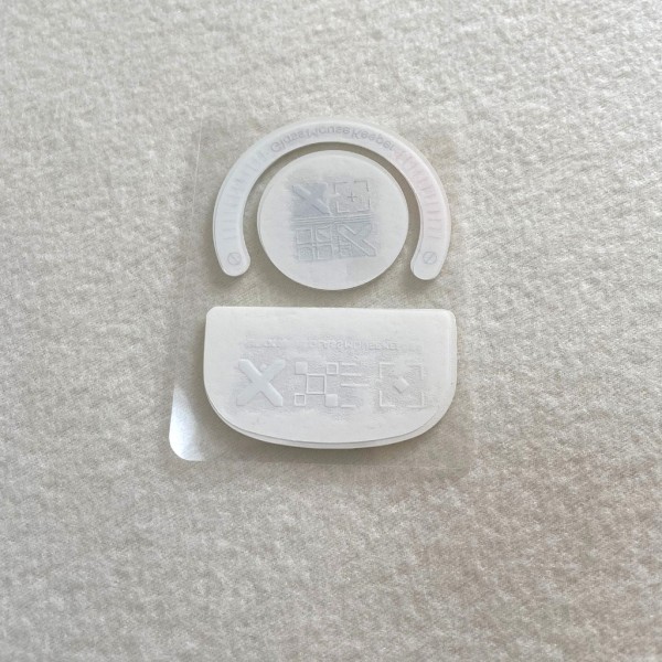1 set 0,8 mm glasmusfötter skridskor Musklistermärke för Logitech GPRO X Superlight rundade böjda kanter White