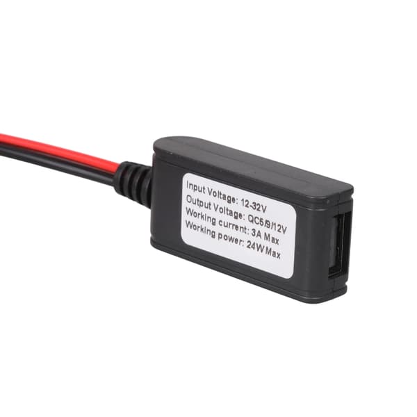Stor strøm QC3 0 USB-opladerkabel ledning til DC12V-32V strømforsyning