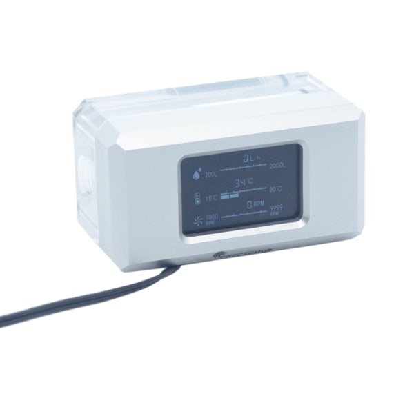 LSJ-ZNR digitalt elektronisk flowhastighedstermometer VA LCD-skærm til væskekøler