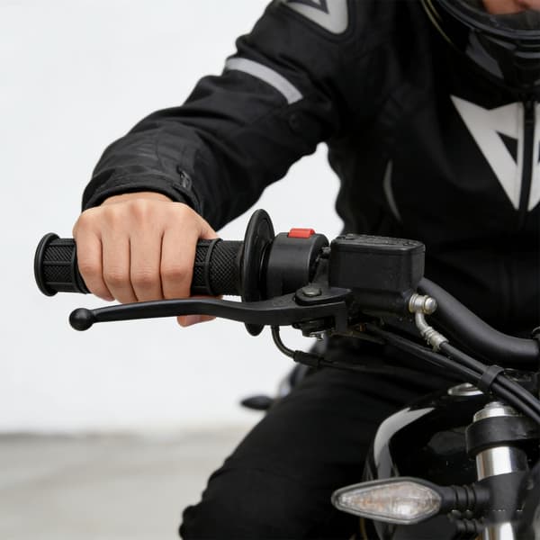Vejrbestandig motorcykel-drejesamling med tekstureret greb for forbedret håndtering