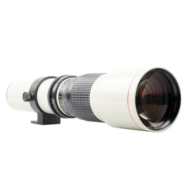 Högeffekt F8-F32 500 mm manuell teleobjektiv Metalllegering Kameratillbehör Enkel installation för fotografering null - FOR Fujiguchi White