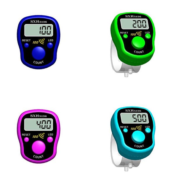 Mini Finger Teller Nullstillbar Digital LED Elektronisk Håndholdt Tellerteller