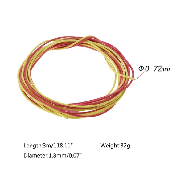 Pushback gitarrkabel enkelkärnig kabel 3m vintage-stil kabelinstrumentkabel