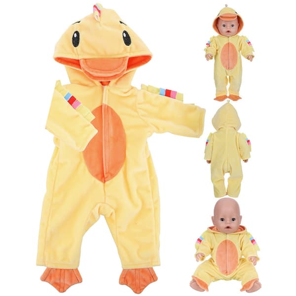 43 cm docka overaller romper anka tema docka kostym lätt att bära docka jumpsuits
