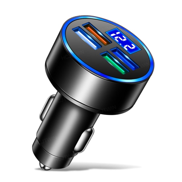 USB Billaddare 3.1A Led Fast Universal 12V/24V Socket Adapter Plug null - 4USB