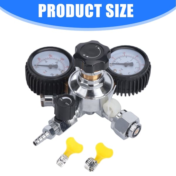CO2-regulatorventiler 5/16 tommer regulator dobbelttrinns trykkreduserende ventiler