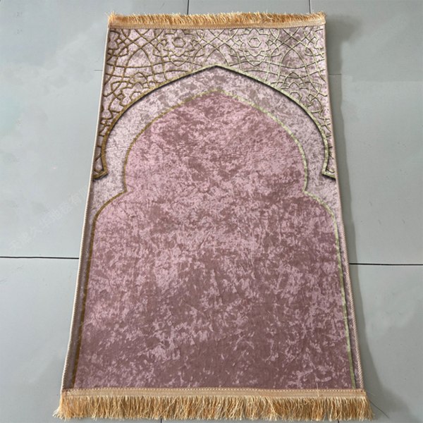 Vuxen tjock sammet turkisk muslimsk bönematta Tofs Arch Print Worship matta  Green 70*110cm 617c | Green | 70*110cm | Fyndiq