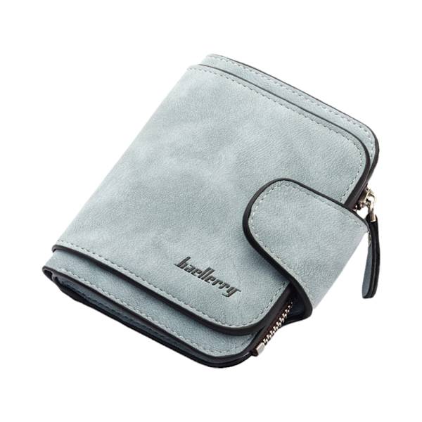 Kort lommebok Enkel Hasp-pung Myntlommekortholder Matt matt PU-skinn Deep Blue