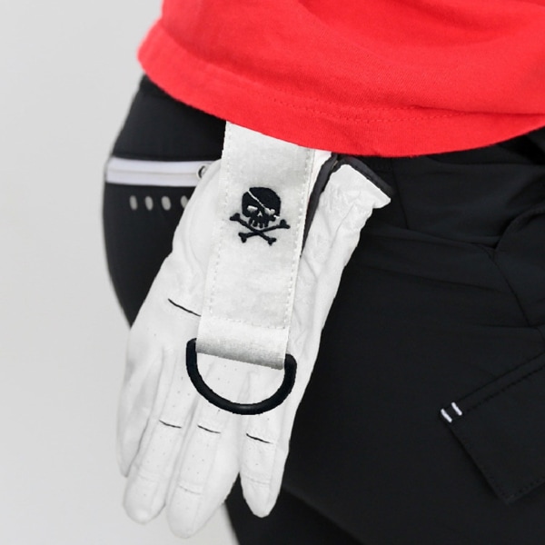 Golfhandduk Polyester med karbinhake Magic Tape Rengöring händer Rengör handduk White
