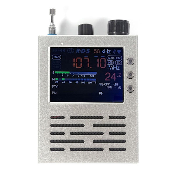 Teollisuusluokan TEF6686 radiovastaanotin case ja LCD-näytöllä Kädessä pidettävä radiovastaanotin LCD-kaiutinantennilla