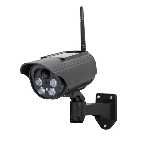 Falsk solcellsdriven säkerhetskamera, väderbeständig, realistisk CCTV-övervakningsutrustning