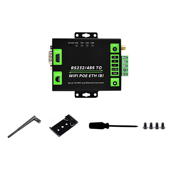 Industriel RS232 485 til WiFi Ethernets netværk MQTT IoTGateways seriel server
