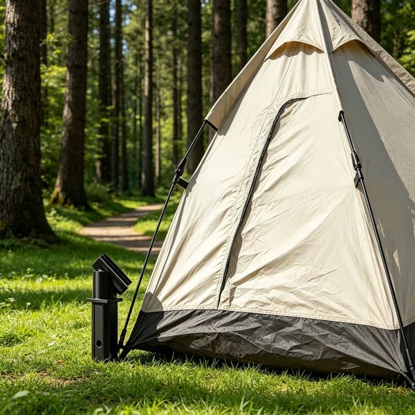 Stödutrustning för utomhusskydd, svart del för campingbruk