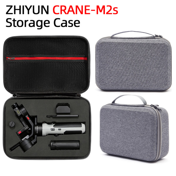 Case för ZhiYun M2s förvaringsväska Skyddshandväska Handhållen hållare fäste förvaringsväska med dragkedja Grey