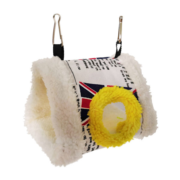 Parrot Snuggle Hut Bird Warm Nest Plysch Hängmattetält Vintersäng med 2 metallkrokar för små parakiter Conures Small cylinder