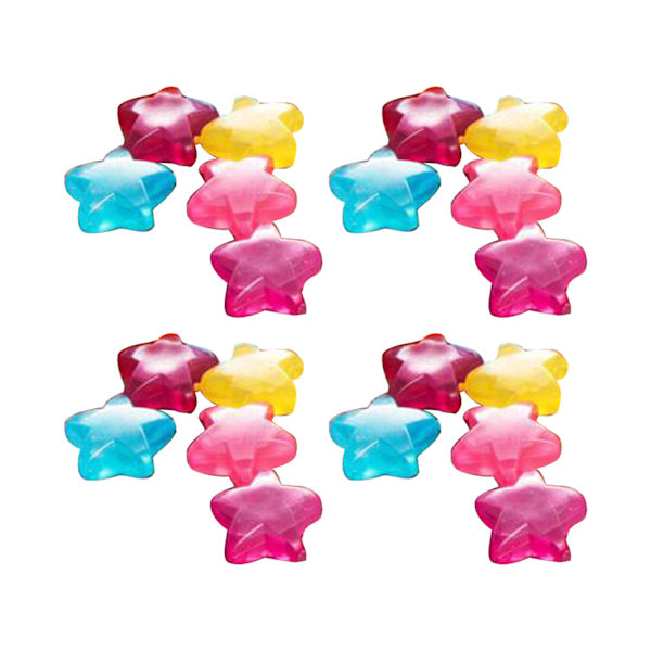 20 st Cute Star Sqaure Fruktform Återanvändbara plastisbitar för drycker Flerfärgad Återfrysbar kylande isbollsverktyg