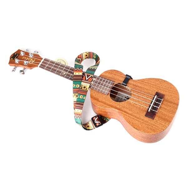 Justerbar Ukulele Rem med Etnisk Stil Ukulele Axelrem Gitarr Tillbehör