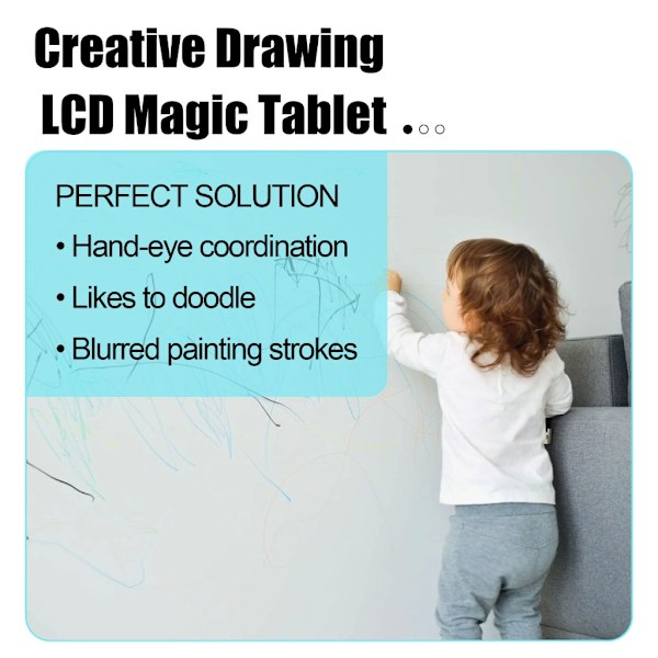 LCD kirjoitustabletti Doodles Board Magic Tablet -piirustuslevylelu lapsille aikuisille