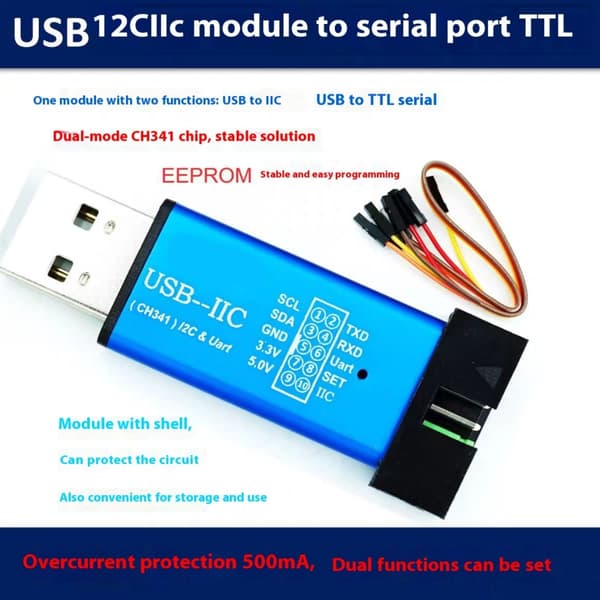 3.3V 5V Kompatibel USB til I2C Programmer Emulator til Flere Platforme