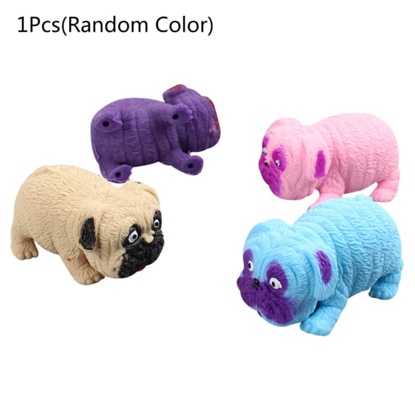 Squishy Hundelegetøj Stress Relief Mops Vent Dekompressionslegetøj Slap af legetøj hoppende legetøj til kreativ gavefest Dekorativ fordel