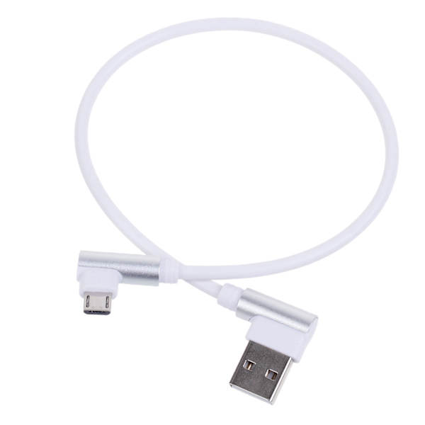 Retvinklet hurtigopladningskabel Dataledning Bærbar Micro USB-opladerledning USB 2.0 Sync-datalinje til telefontablet